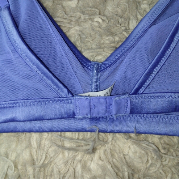 Aerie Strappy Satin Mesh Triangle Bralette Size XL - Picture 6 of 7